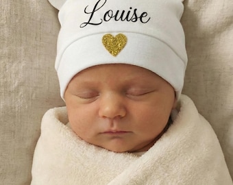 Cappellino neonato personalizzato, 100% cotone biologico (qualità superiore)