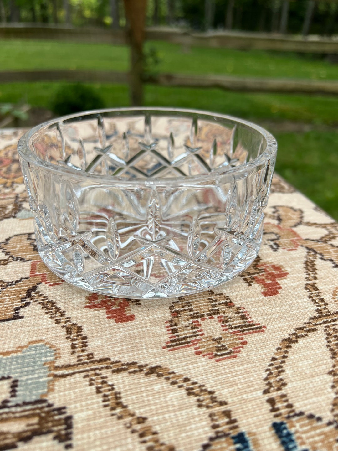 Crystal/glass Wine Bottle Coaster by Gorham lady Anne Etsy