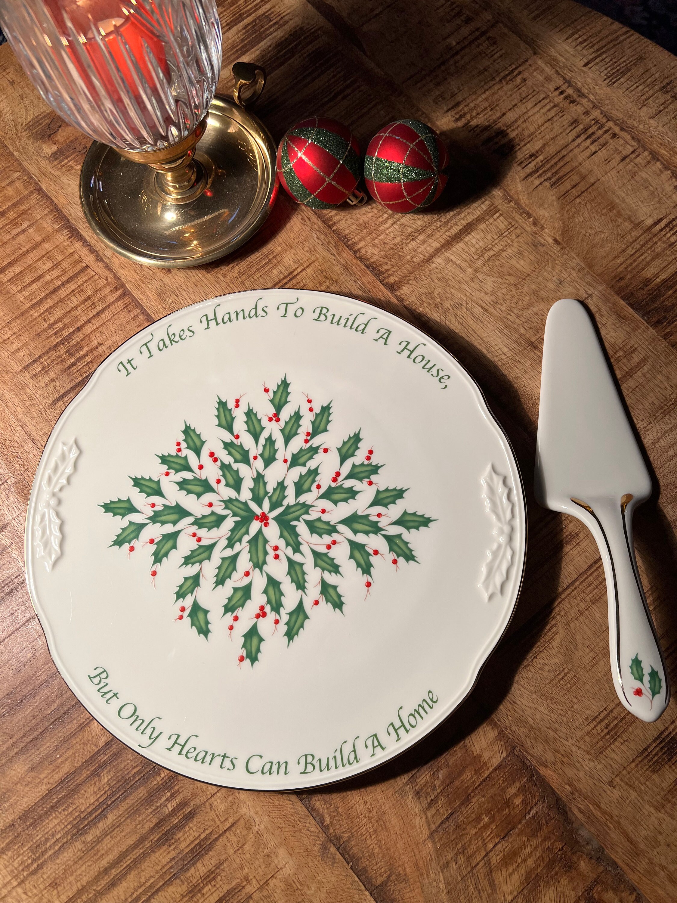 Lenox Holiday Cake Plate and Server Etsy