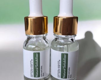 Simply Earth Solubilizer Naturale* Caprylyl/Capryl Glucoside * Mescolare olio + acqua * Sicuro per la pelle * Formula a base vegetale* 20 ml (2 flaconi da 10 ml)