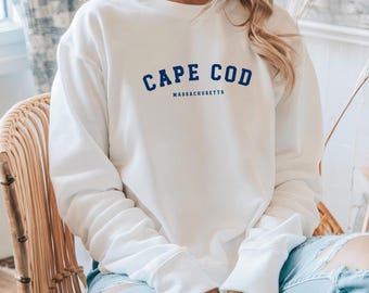Moletom Cape Cod, Moletom de praia personalizado, Moletom com capuz de praia, Camisa de férias na praia, Presente de férias, Moletom de viagem, Moletom de verão