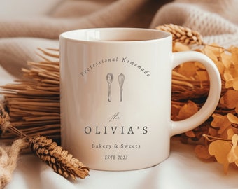 Caneca de cozimento personalizada, presente de cozimento, presente para amante de cozimento, presente para amante de biscoitos, caneca de presente para padeiro, presente para chef de confeitaria, presente para ela