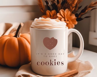 Caneca de cozimento de biscoitos, presente de cozimento, presente para amante de cozimento, presente de amante de biscoitos, presente de caneca para padeiro, presente para chef de pastelaria, presente para ela