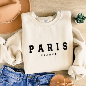 Paris Sweatshirt, Paris Vacation Shirt, Couple Shirts, France Pullover, Gift For Her, Gift For Him, Vacation Gift, Family Trip Shirt