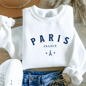Paris Sweatshirt, Paris Vacation Shirt, Couple Shirts, France Pullover, Gift For Her, Gift For Him, Vacation Gift, Family Trip Shirt