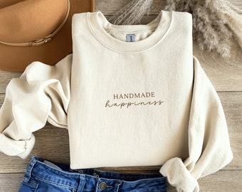 Handmade Happiness Sweatshirt, Crafting Shirt, Gift For Crafter, Crafting Gift For Her, Graft Lover Gift, Gift For Knitter, Gift For Mom
