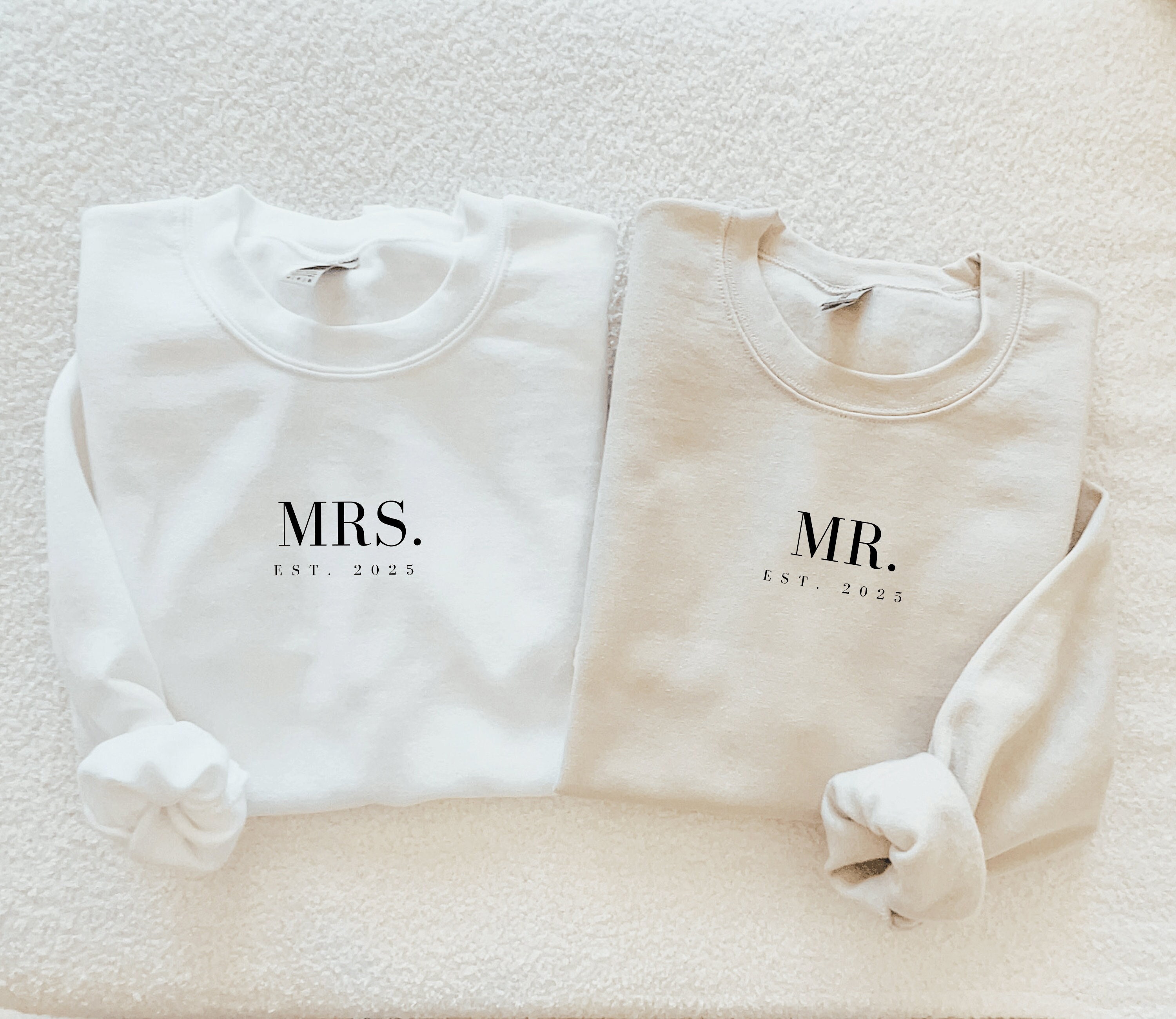 Custom Design Mr And Mrs Sweatshirt