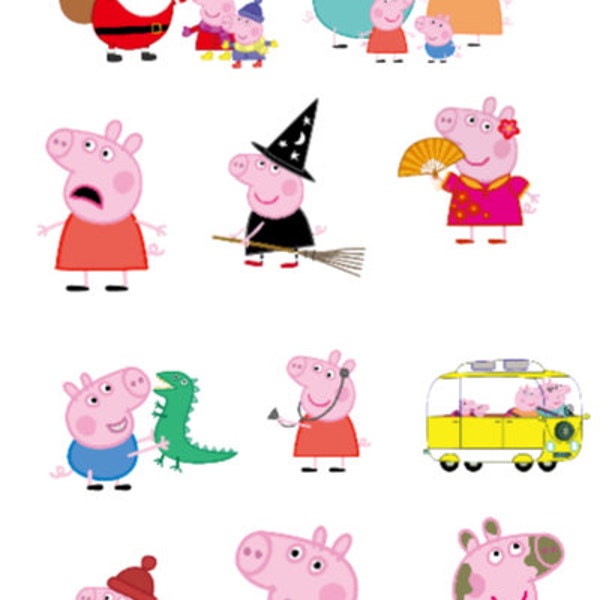 Peppa Pig Stickers - Etsy