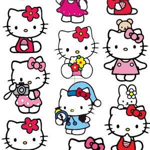 cartoon kat stickervel!!! 11 2 inch-stickers!!!