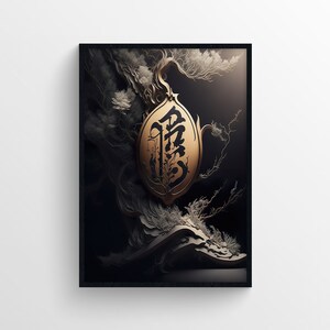 Beautiful art of sign Part 4 , Sign like China, druckbare minimal moderne große Wandkunst, Digital Druck, Living Room Poster