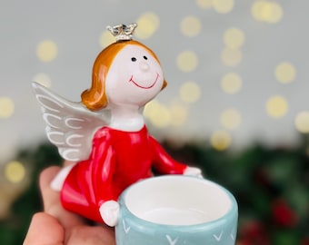 Candle Holder, Tealight Candle Holder, Christmas Candleholder, Tea Light Holder, Ceramic Holiday Candleholder, Nordic Style Home Decor