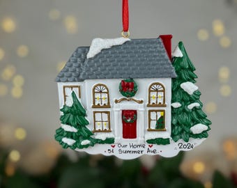 Our First Home Ornament, House Ornament, New Home Ornament, Personalized New House Ornament, Housewarming Gift, Personalized Ornaments