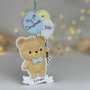 Baby&#39;s First Christmas Ornament, Personalized Baby Boy Ornament, My First Christmas Ornament, Personalized Christmas Ornament