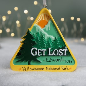 Get Lost Personalized Christmas Ornament, Hiking Christmas Ornament, Hiking Lover Christmas Keepsake, Christmas Gift for Hiker