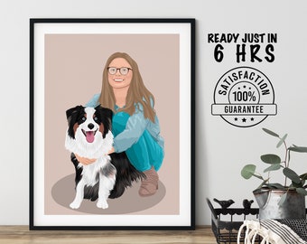 Idea regalo personalizzata, ritratto personalizzato dalla tua foto, illustrazione senza volto, opera d'arte artigianale, minimalista