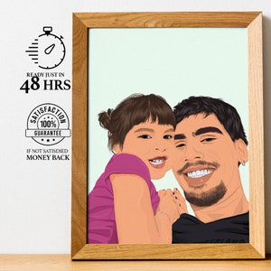 Sale for Custom Family portrait, Cartoon style, Personalized family gift, realistically art, Christmas gift, Custom couple portrait