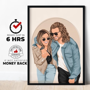 Ritratto minimalista senza volto stampabile, ritratto di famiglia personalizzato, arte murale minimalista personalizzata, regalo stampabile