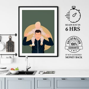 Regalo unico per papà, rendi memorabile questa festa del papà con un regalo per tuo padre, ritratto personalizzato del papà, regalo per il padre