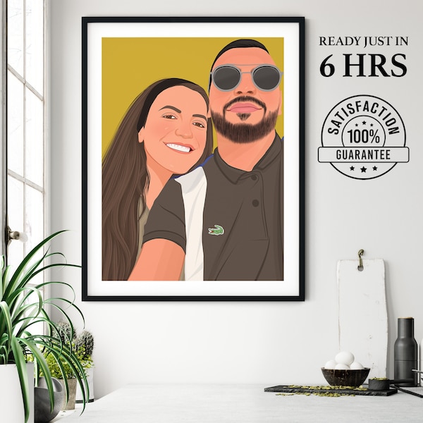 Custom Minimalist Digital Portrait Faceless Illustration ASAP | Faceless Digital Art | Printable Art | Profile picture | Personalized Gift