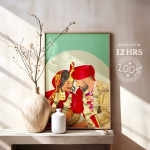 Illustrazione personalizzata Ritratto senza volto, regali personalizzati, illustrazione fotografica, ritratto personalizzato, regalo per fidanzato, regalo per fidanzata