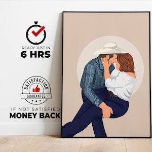 Illustrazione personalizzata Ritratto senza volto, foto personalizzata, ritratto di coppia, ritratto personalizzato, regalo per fidanzato, regalo per fidanzata