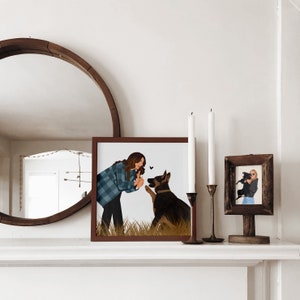 Meilleur ami cadeau d'anniversaire, portrait de couple, impression de portrait sans visage, portrait personnalisé, illustration d'un ami, cadeau personnalisé pour elle