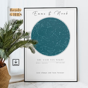 Cadeau pour elle, carte des étoiles personnalisée, cadeau pour maman, cadeau personnalisé, cadeau pour petit ami, cadeau pour femme, cadeau Saint-Valentin pour elle