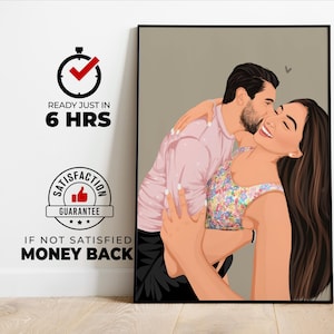 Paar Porträt, Geschenk für Paar, Foto gezeichnet, Verlobung Zeichnung, Freund Geschenk, Familien Porträt, individuelles Geschenk, Gesichtsloses Porträt