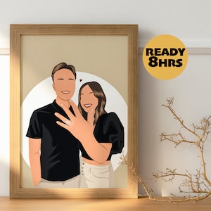 Niestandardowa ilustracja Portret bez twarzy, spersonalizowany prezent, ilustracja ze zdjęciem, prezent dla niej, prezent dla chłopaka, prezent dla dziewczyny, prezent dla mężczyzn
