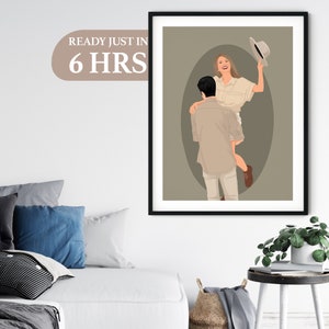 Photo sans visage personnalisée, cadeau dessin pour lui, portraits sans visage pour profil, portrait personnalisé, cadeau petit ami