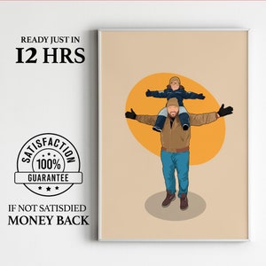 Illustrazione personalizzata di un ritratto di famiglia, disegno di un ritratto senza volto, regalo per baby shower, regalo per un ritratto di famiglia, ricordi stampabili, minimalista