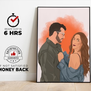 disegno minimale personalizzato, ritratto senza volto, regalo per il fidanzato, disegno personalizzato, disegno realistico, dipinto da foto, regalo per lui, BFF