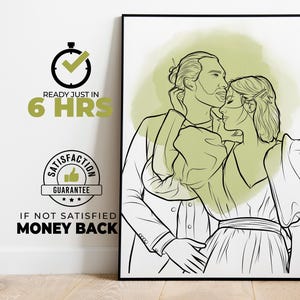 Disegno a linea singola, ritratto di coppia personalizzato, regalo di famiglia personalizzato, regalo di anniversario di matrimonio personalizzato, linea personalizzata da foto, migliore amico senza volto