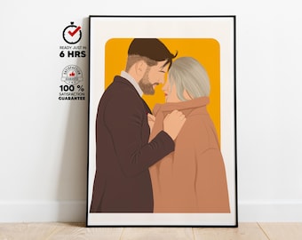 Aangepast portret, cartoonportret, aangepaste illustratie, portret van foto, gepersonaliseerd portret, stelportret, familieportret