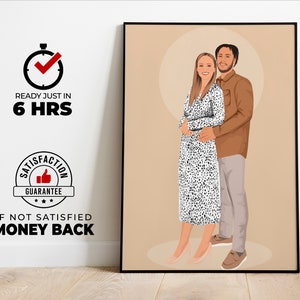 Custom Portrait, Personalized Illustration, Faceless Portrait, Boyfriend Gift, Cartoon Portrait, Couple Drawing, Personalized Gift For Her