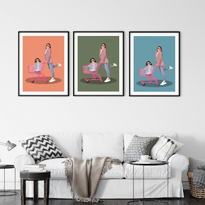 Ritratto di famiglia personalizzato senza volto, ritratto commemorativo personalizzato, illustrazione di ritratto digitale, stampa di ritratto senza volto, arte senza volto