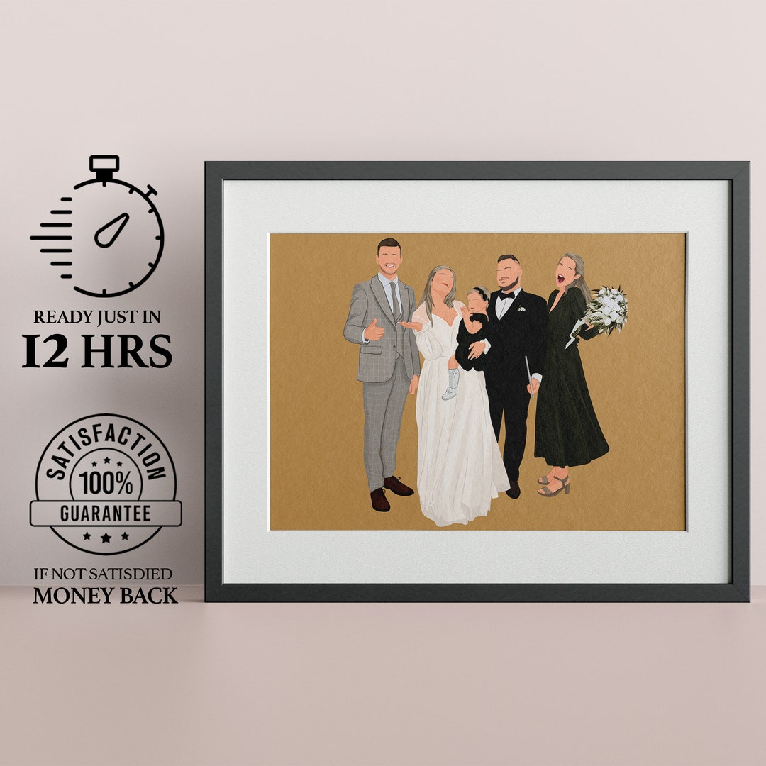 Custom Faceless Portrait, Personalized Gift, Photo Illustration ...