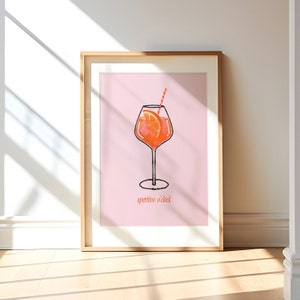 Aperitivo O'Clock Wall Art, Bar Cart Art, Spritz Poster