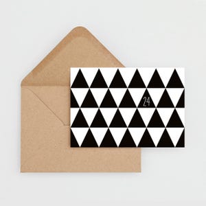 Postkarte Weihnachten "24" | schwarz-weiß | 24 Türchen Adventskalender Weihnachtskarte