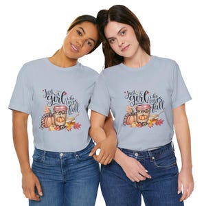 Just a Girl who Loves Fall Unisex Jersey Short Sleeve Tee