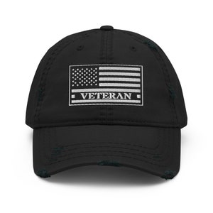 United States Veteran, US Flag, Distressed Hat