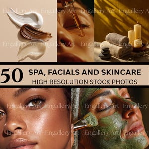 Luxury Beauty Spa Facial Skincare Stock Photos, Social Media Photos, Esthetician Digital Photos, Instant Download