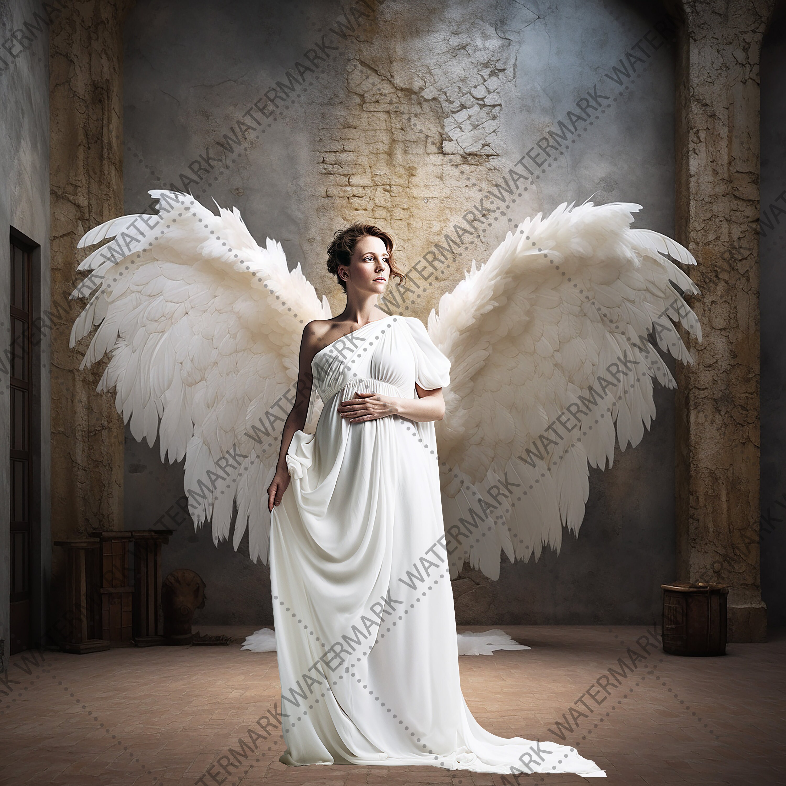 15 Angel Wings Digital Backgrounds, Maternity Backdrop Overlays, Studio ...