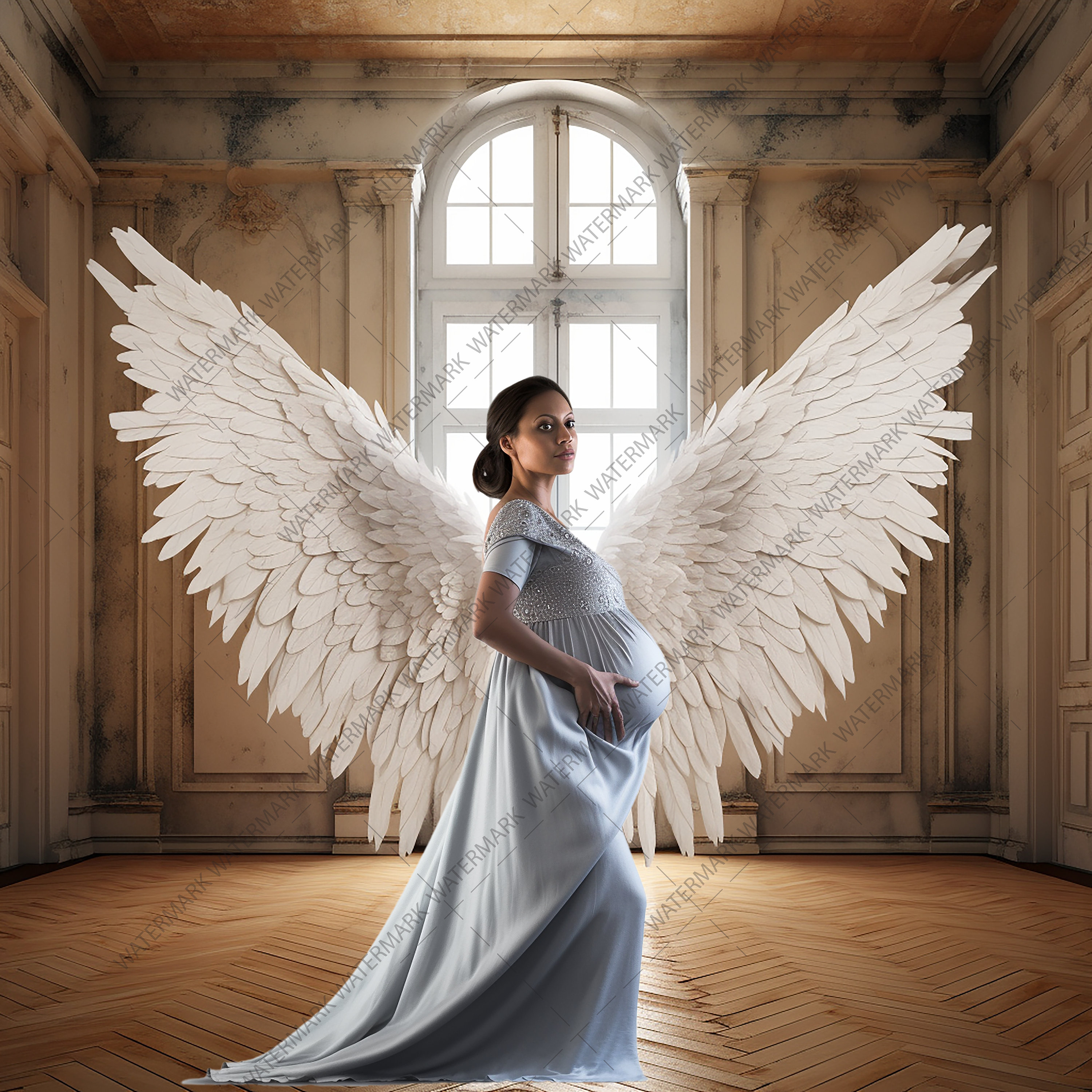 15 Angel Wings Digital Backgrounds, Maternity Backdrop Overlays, Studio ...