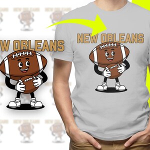 ニューオーリンズ フットボール デジタル ダウンロード PNG // ニューオーリンズ シャツ、ビンテージ NFL デザイン、レトロ NFL デザイン、ビンテージ ニューオーリンズ セインツ デザイン
