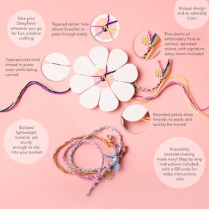 DaisyTwist, Friendship Bracelet, Friendship Bracelet Kit, Friendship Bracelet Template, Daisy Weaver, Daisy, Friendship Bracelet Charm