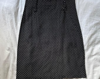 Vintage midirok uit de jaren 90 met stippen