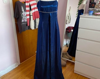 Vintage Royal Blue Prom Dress