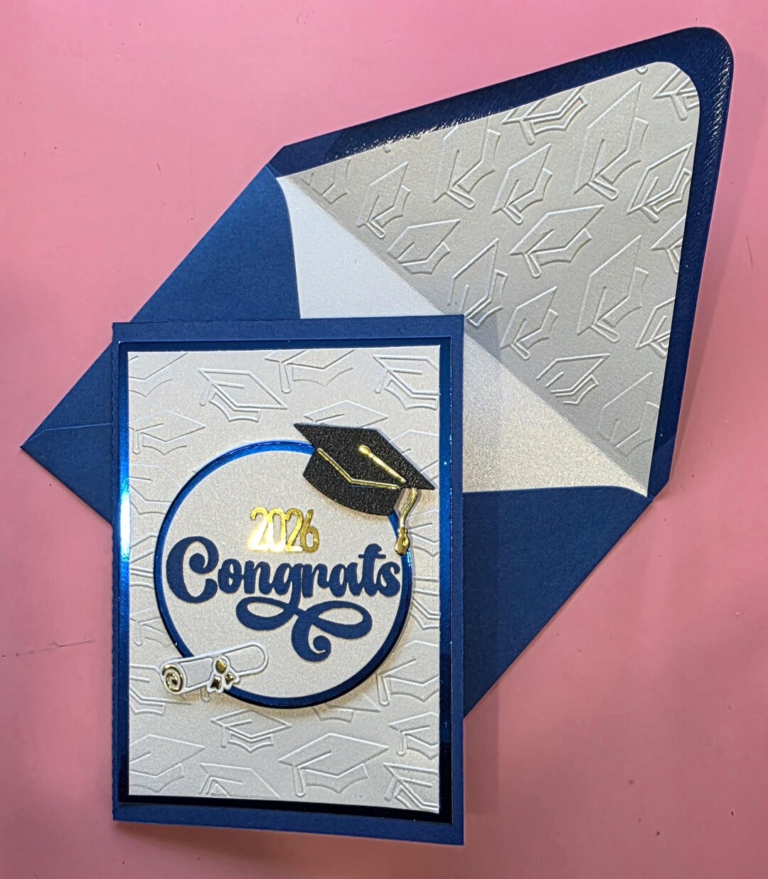 Handmade Graduation Card, Congratulations, Lined Embossed Envelope - Etsy