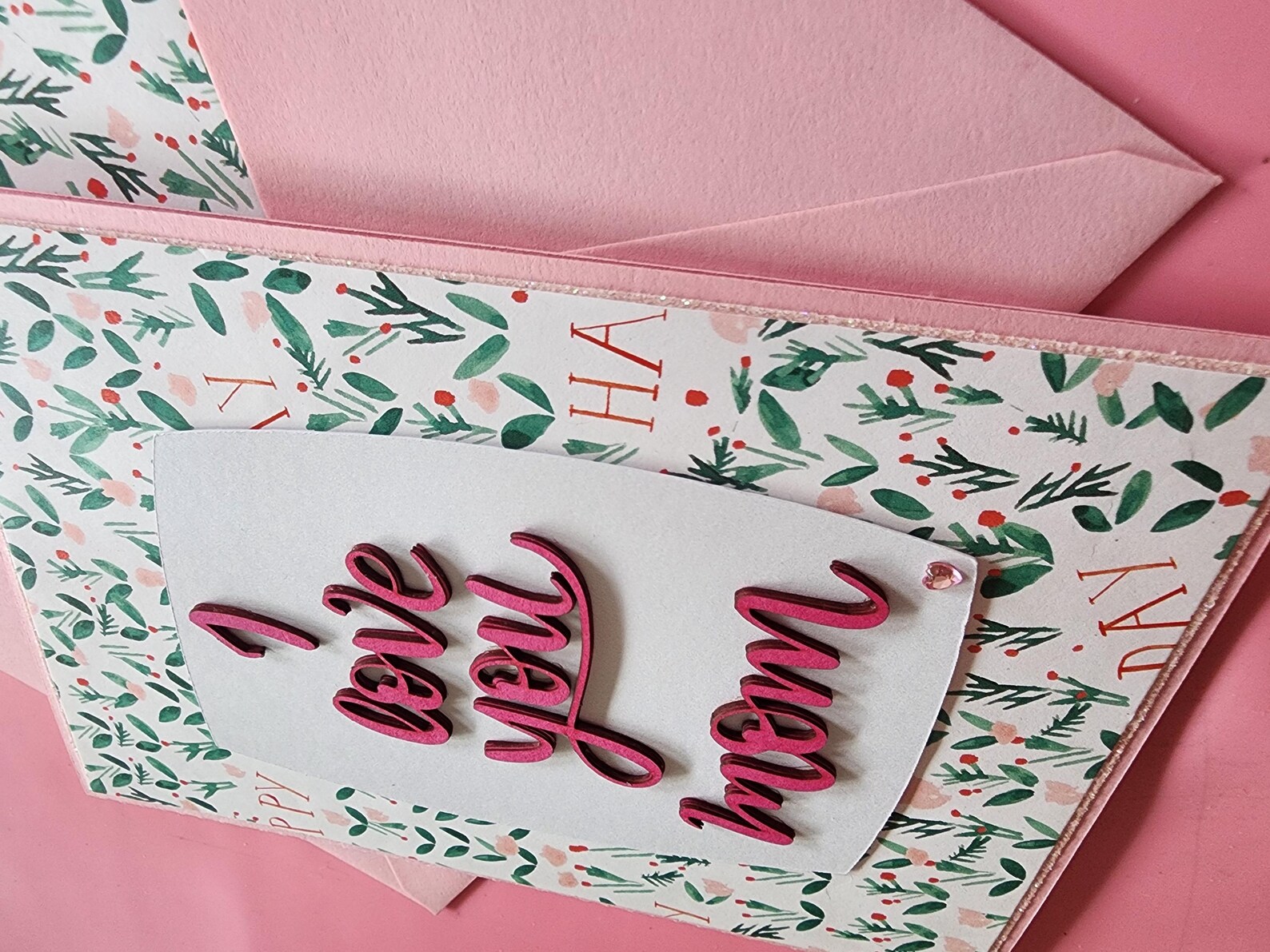 Mother's Day Handmade Card I Love You Mom With Lined Envelope - Etsy